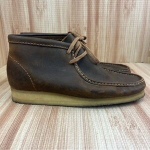 Clarks Originals Wallabee Chukka Boots Mens Size 10.5M Brown Classic Moc Leather